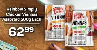 Pick n Pay Hypermarket Rainbow Simply Chicken Viennas Assorted offer