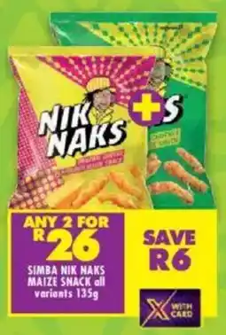 Shoprite Simba nik naks maize snack all variants offer