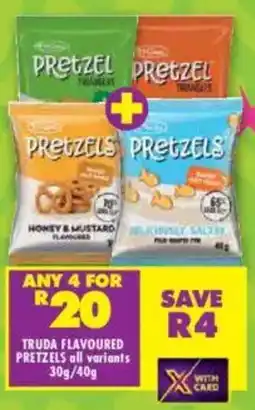 Shoprite Truda flavoured pretzels all variants offer