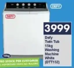 President Hyper Defy Twin Tub Washing Machine White offer