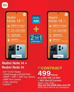 Incredible Connection Redmi Note 14 + Redmi Note 14 offer