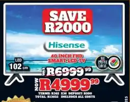 Lewis Hisense 40 inch fhd smart led tv offer
