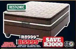 Lewis Restonic bellagio pillow top 152cm bed set offer