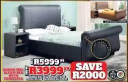 Lewis Donna mkz sleigh bed with pedestals offer
