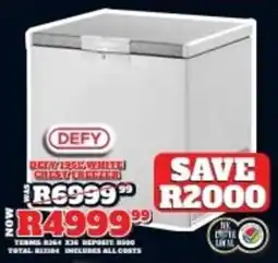 Lewis Defy white chest freezer offer