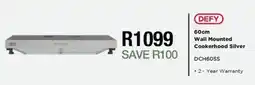 House & Home DEFY Wall Mounted Cookerhood Silver offer