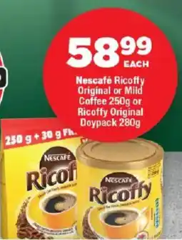 OK MiniMark Nescafé Ricoffy Original or Mild Coffee or Ricoffy Original Doypack offer