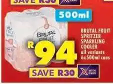 Shoprite BRUTAL FRUIT SPRITZER SPARKLING COOLER offer