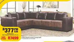 OK Furniture 2-Piece Denver Corner Lounge Suite offer