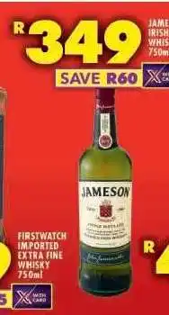 Shoprite JAMESON IRISH WHISKEY 750ML offer