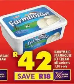 Shoprite DAIRYMAID FARMHOUSE ICE CREAM offer
