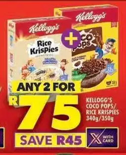 Shoprite Kellogg's Coco Pops/Rice Krispies 340g/350g offer
