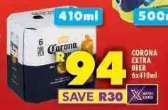 Shoprite CORONA EXTRA BEER 6x410ml offer