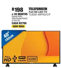 OK Furniture TELEFUNKEN Full HD LED TV TLEDD-40FHD/C/F offer