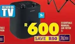 Shoprite ESSENTIALS MANUAL AIR FRYER 5L offer
