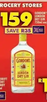 Shoprite GORDON'S LONDON DRY GIN 750ml offer