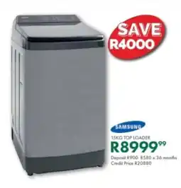 Beares Samsung top loader offer