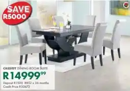 Beares Cassidy dining room suite offer