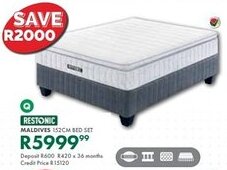 Beares Restonic maldives 152cm bed set offer