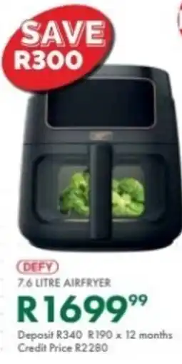 Beares DEFY Airfryer offer