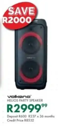 Beares Volkano helios party speaker offer