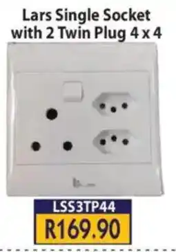 Laduma Hardware catalogue Lars Single Socket with 2 Twin Plug offer