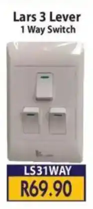 Laduma Hardware catalogue Lars 3 Lever 1 Way Switch offer