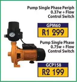 Laduma Hardware catalogue Pump Single Phase Periph 0.37w + Flow Control Switch offer