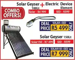 Laduma Hardware catalogue Solar Geyser + Electric Device Element offer