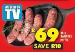 Shoprite Beef bangers offer