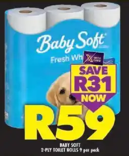 Shoprite Baby soft 2-ply toilet rolls offer