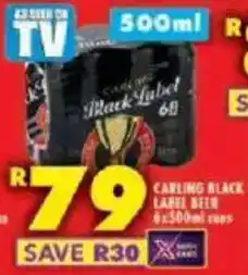 Shoprite Carling black label beer cans offer