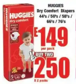 Boxer HUGGIES Dry Comfort Diapers offer