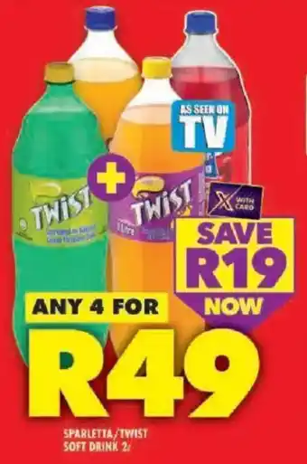 Shoprite Sparletta/ twist soft drink offer