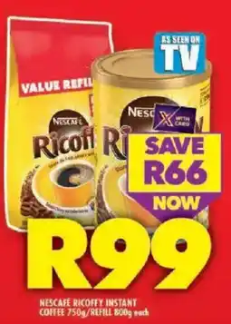 Shoprite Nescafe ricoffy instant coffee/ refill offer