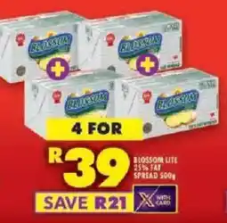 Shoprite Blossom lite 25% fat spread offer