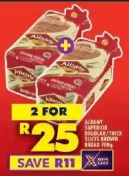 Shoprite Albany superior regular/ thick slices brown bread offer
