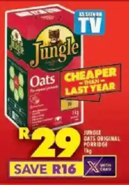 Shoprite Jungle oats original porridge offer
