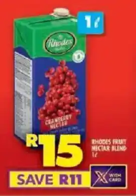 Shoprite Rhodes fruit nectar blend offer