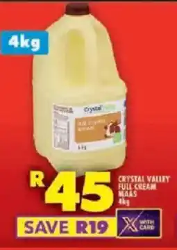 Shoprite Crystal valley full cream maas offer