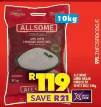 Shoprite Allsome long grain parboiled white rice offer