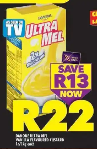 Shoprite Danone ultra mel vanilla flavoured custard offer