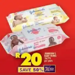Shoprite Johnson's baby wipes offer