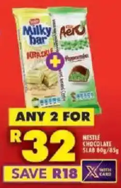 Shoprite Nestle chocolate slab offer