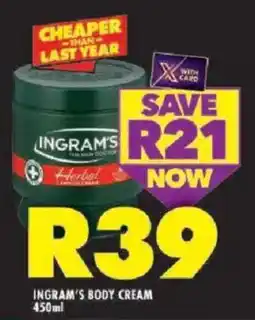 Shoprite Ingram's body cream offer