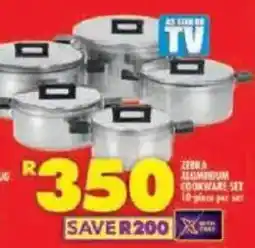Shoprite Zebra aluminium cookware set offer