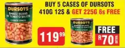 KitKat Cash and Carry Dursots baked beans in tomato sauce offer