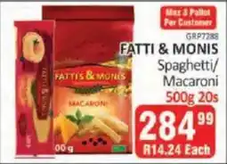 KitKat Cash and Carry FATTI'S & MONI'S Spaghetti/ Macaroni offer