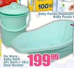 Three Star Cash and Carry Nu Ware Baby Bath + Steri Bucket offer