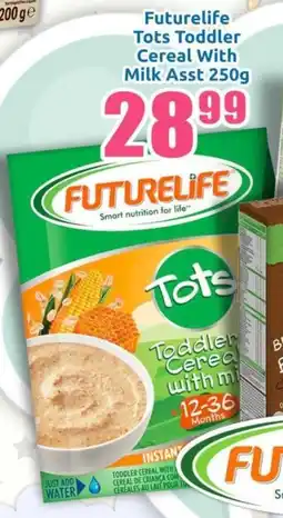 Three Star Cash and Carry Futurelife Tots Toddler Cereal With Milk Asst offer